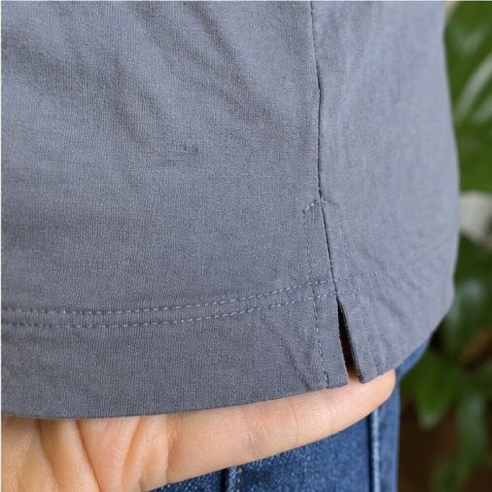 Gray Pleated Blouse - Picture 6 of 6
